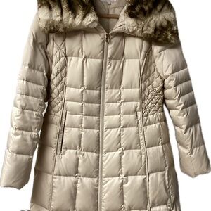 Laundry By Shelli Segal Ivory Puffer Jacket-Size L